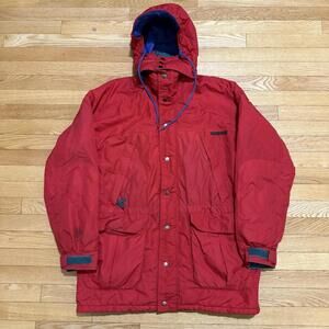 Vintage Northern Reflections Red Parka Jacket Hooded 90s Ski Outdoor Coat Large